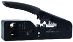  Kábelkrimpelő szerszám, CAT5e/CAT6a/CAT7a kábelekhez, Fekete