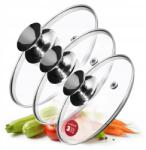 Kadax Üvegfedő, Size 16/18/20cm, hőálló serpenyő fedő szett (K8382)