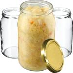 Kadax 24x Befőttesüveg, 900ml, mézeskalács, kupak 82mm (K5232)