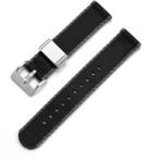 Curea din tesatura de nylon neagra cu gri brida metalică 18mm - ceas-shop
