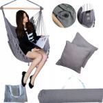 MTA Függőszék, Brazil Hinta, kerti, szürke, ajándék párnákkal (MTA-735)