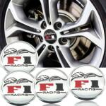  Set 4 buc. ornament central janta, model "F1 Chrome", diametru 5cm FAVLine Selection (T160817-10)