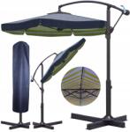  Nagy Összecsukható Kerti Napernyő, gém, fodros, tömör huzat (PREMIUM ANTHRACITE)