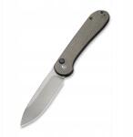 Civivi Knife CIVIVI Button Lock Elementum DarkGreen Micarta kés, 14C28N acél penge (C2103C)