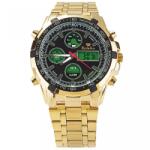 KALETCO Ceas barbatesc masiv, dual - time, stil sport / militar Ceas