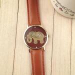 QUARTZ Ceas dama model elefant auriu - maro Ceas