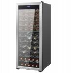 Vevor Borhűtő, 80 palack, 2 zónás, LED, 49.5×59.7×123.6cm, dupla üvegajtó (5907021444262)