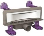 KESSEL Rigola dus Kessel Scada incastrata in perete cu LED RGB, capac inox (wave) (48003.43m)