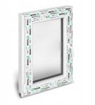  PVC ablak, 565×1135, 2 szélvédő, fehér, légmentesen záródó (WDS 6S)