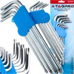 Tagred Imbuszkulcsok Torx Security Hex T15-T55 9 Db-os Torx Imbuszkulcs Készlet (TA1048)