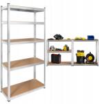 Rebel Fém polcos állvány raktárba 2 az 1-ben 5 polcos garázsba 180x90x40cm 875kg Rebel (RB-1250)