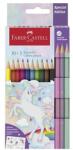 Faber-Castell Színes ceruza FABER-CASTELL kastélyos Unikornis matricával 10 darabos + 3 darab pasztell színes ceruzával (111219) - tonerpiac