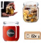 Kadax Befőttesüveg, 425ml, 12db, FI 82, mézhez, lekvárhoz (K6645)