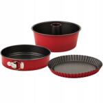 NAVA Sütőforma Szett, 3 db, piros, tapadásmentes bevonat, +230°C-ig (10-103-301)