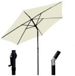 DOMAREX Nagy Kerti Esernyő, Size 300cm, fehér, állítható, hajtókaros (5902340682050)