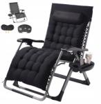 Vevor Pihenőágy, fekete, 226.8kg teherbírás, állítható (Vevor)