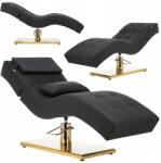 Calissimo kozmetikai napozóágy, fekete, állítható, prémium, forgó (PRE-K725-1-FK-01000100)