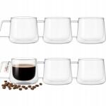 Premium Bergman 200ml-es dupla üveges thermo kávés pohár szett 6 db-os