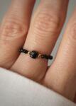 Bring Elasztikus gyűrű fekete turmalin M