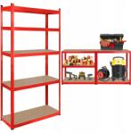 Rebel Tároló fém polc 2 az 1-ben5 garázs polc 180x90x40cm 750kg Rebel (RB-1251R)