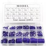  Set 225 inele o-ring cauciuc cu 18 modele oring culoare mov HNBR DNA006 (DNA006) Trusa unelte