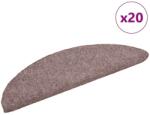 vidaXL 20 db krém öntapadó lépcsőszőnyeg 56 x 17 x 3 cm 3365667 (3365667)