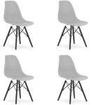  Valora OSAKA szék, szürke, fekete lábak, ergonomikus kialakítás, 4 db