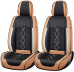  Prémium 5 személyes autótakarók Carguard Deluxe perforált öko bőrből és textilből - karamellbarna