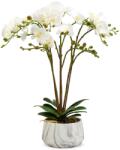 Műnövény dekoráció - Fehér orchidea - 58 cm