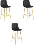  Valora TEOTO szék, fekete bársony, arany lábak x3