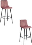  Valora POZZA konyhai szék, sötét rózsaszín, bársony, fekete lábak, 2 db