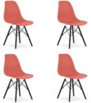  Valora OSAKA szék, ergonomikus kialakítás, vermillion fekete lábak, 4 db