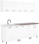 Leziter Primo 220 konyhabútor fehér, rauna szil munkalappal - pepita - 110 388 Ft