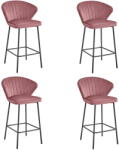  Valora GATTA bársony szék, sötét rózsaszín, modern dizájn, konyhai használatra, 4 db