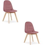  Valora NUUC szék, sötét rózsaszín bársony, ergonomikus kialakítás, 2 db