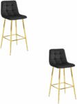  Valora TEOTO SZÉK, fekete bársony, arany lábakkal, 2 db