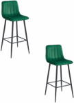  Valora POZZA konyhai szék, sötétzöld bársony, fekete lábak, 2 db