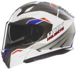 NOX Cască de motocicletă rabatabilă NOX N968 Ultra alb-gri (AIM140-2546)