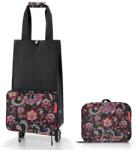 Reisenthel FOLDABLETROLLEY összecsukható , fekete, virág motívumos bevásárlókocsi HK7064
