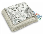 Sensillo kétoldalas babapléd 75x100cm - szürke folk