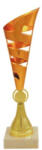  Darts serleg, fáklya dizájn, márvány talpon, bronz színben, 37, 5 cm magas