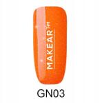 Makear Hibrid lakk, Bora Bora Neon GN03, 8ml, 3-Free (N01-N30)