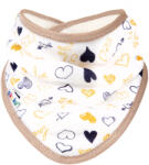 AKUKU Háromszög alakú előke/kendő (szíves, 1 db) (A1512)