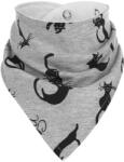 AKUKU Baba bandana előke (1 db), patentos - Cicás (A1502)