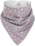 AKUKU Baba bandana előke (1 db), patentos - Szíves (A1505)