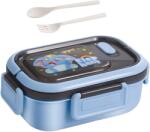  Többszínű uzsonnás doboz rekeszekkel és evőeszközzel - Kék / Elefánt