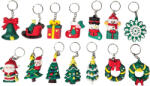  Karácsonyi kulcstartó, műanyag, kb. 4cm magas, többféle (KGG-227015-062554) - officetrade