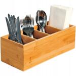 Kesper evőeszköztartó, bambusz, 4 rekeszes (70850)