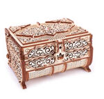 Wood Trick Puzzle 3D Mecanic, Cutie de bijuterii cu cristale Swarovski, 192 piese (WDTK039)
