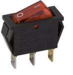  Interupator basculant 3 pini 1 circuit 10A 250V OFF-ON rosu cu retinere (09050PI) - esell